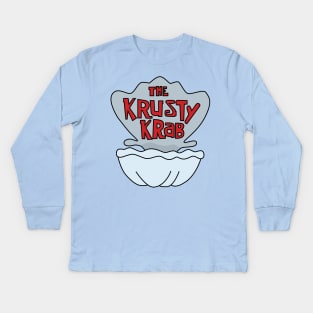 Krusty Krab Logo Kids Long Sleeve T-Shirt